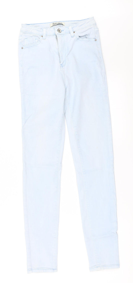 Preworn Womens Blue  Denim Skinny Jeans Size 10 L29 in