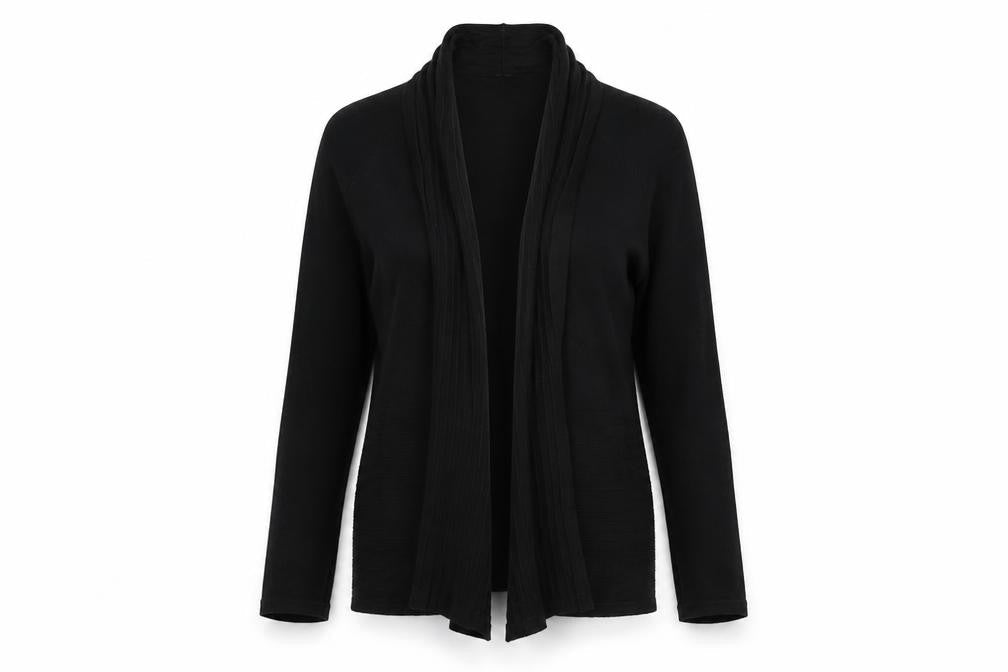 Modern Soul Womens Black   Cardigan Jumper Size S  - Waterfall Cardigan