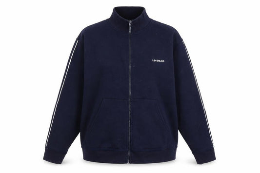 Front view of LA Gear women’s blue full zip sweatshirt, size UK 16