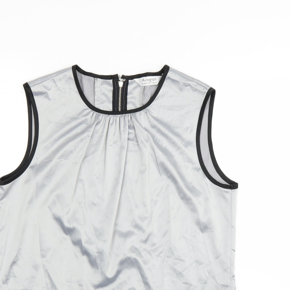 Marks and Spencer Womens Silver   Basic Blouse Size 12