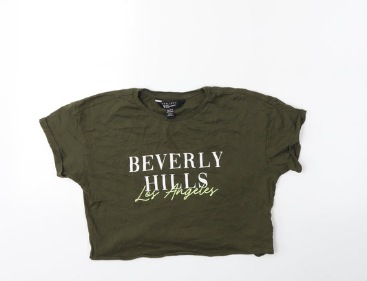 New Look Girls Green   Basic T-Shirt Size 12 Years