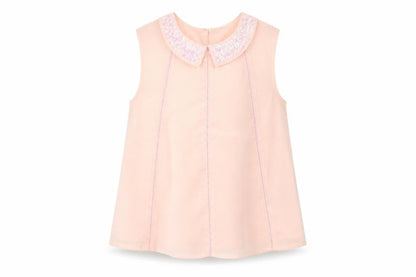 Front view of George girls’ pink basic blouse, size 5-6, years