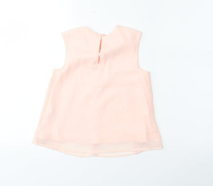 Back view of George girls’ pink basic blouse, size 5-6, years