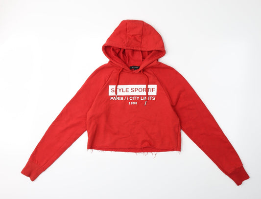 New Look Womens Red   Pullover Hoodie Size 6