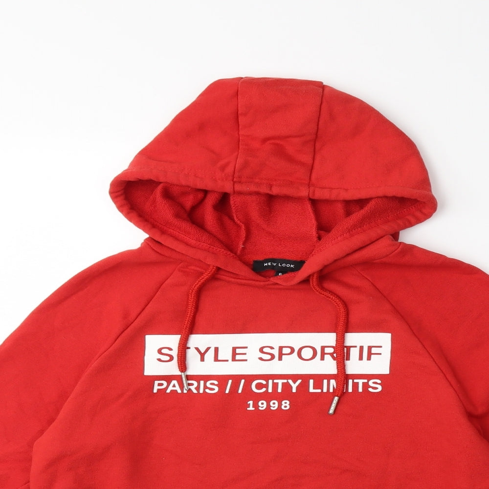 New Look Womens Red   Pullover Hoodie Size 6
