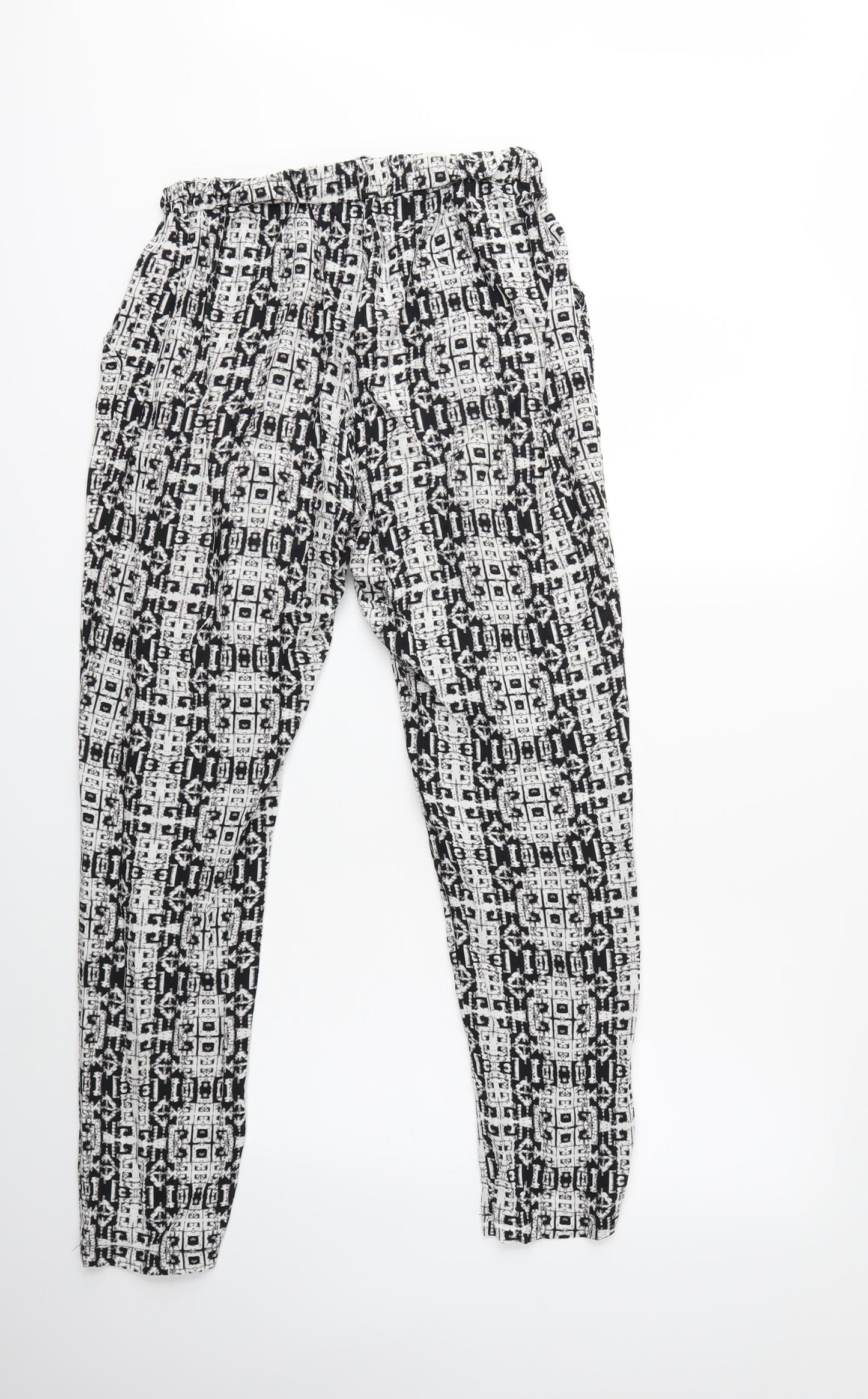 Quiz Womens White   Trousers  Size 8 L29 in