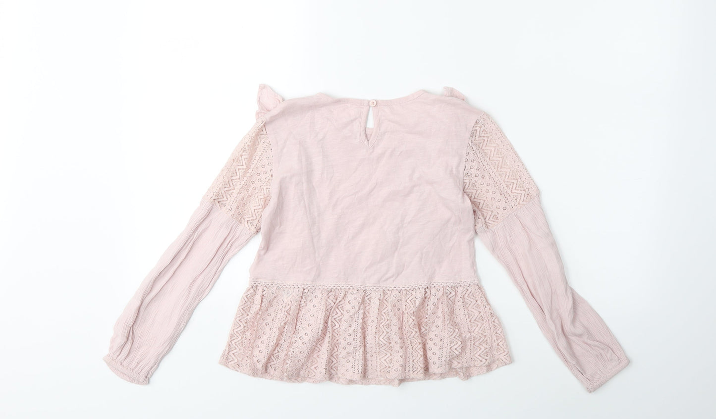 NEXT Girls Pink   Basic Blouse Size 8 Years
