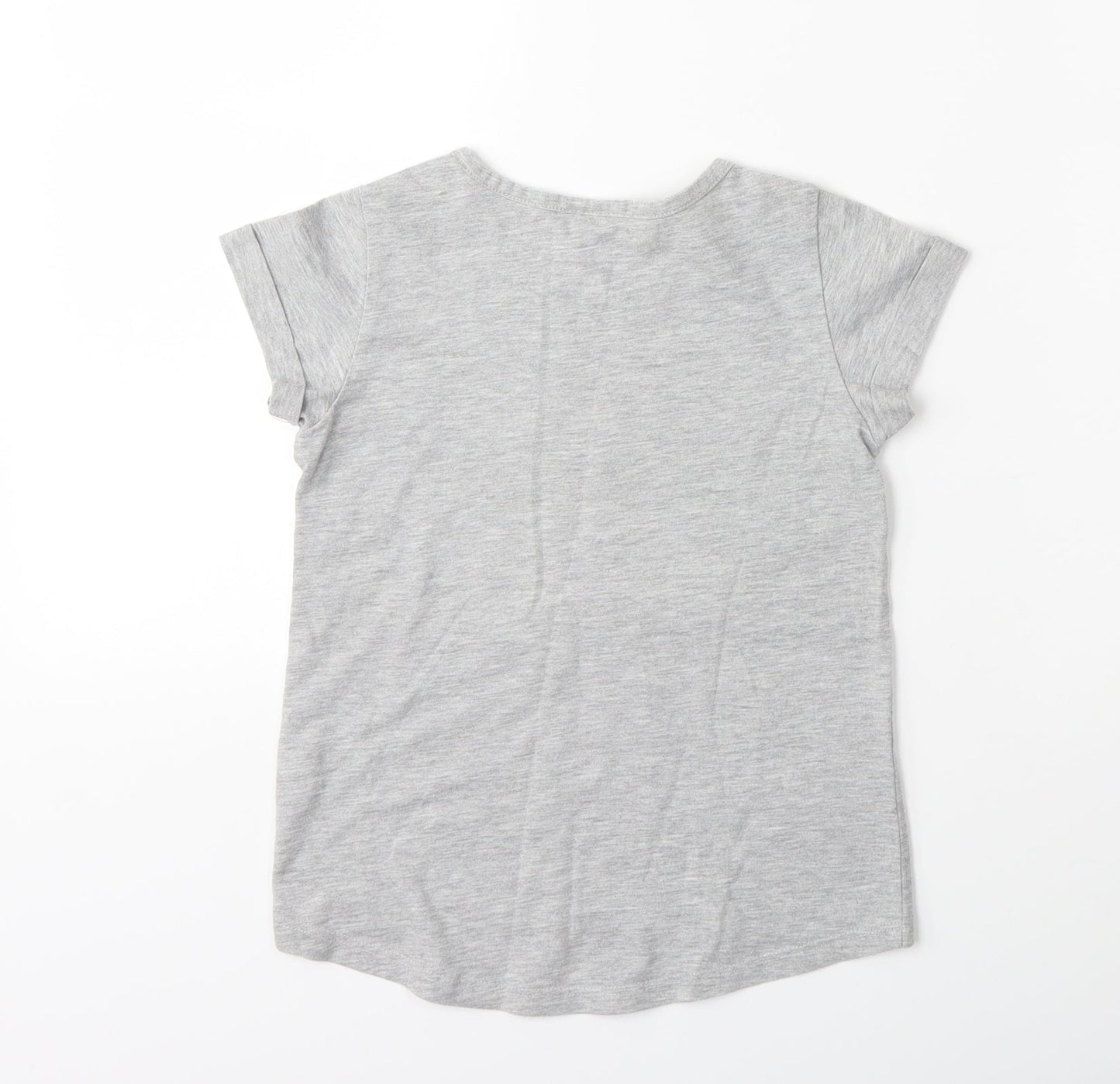 Young Dimension Girls Grey   Basic T-Shirt Size 6-7 Years