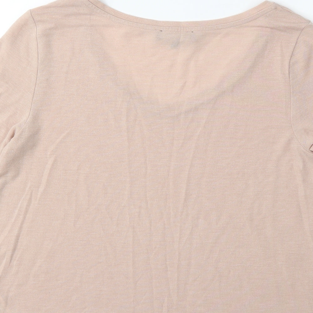 New Look Womens Beige   Basic T-Shirt Size 10