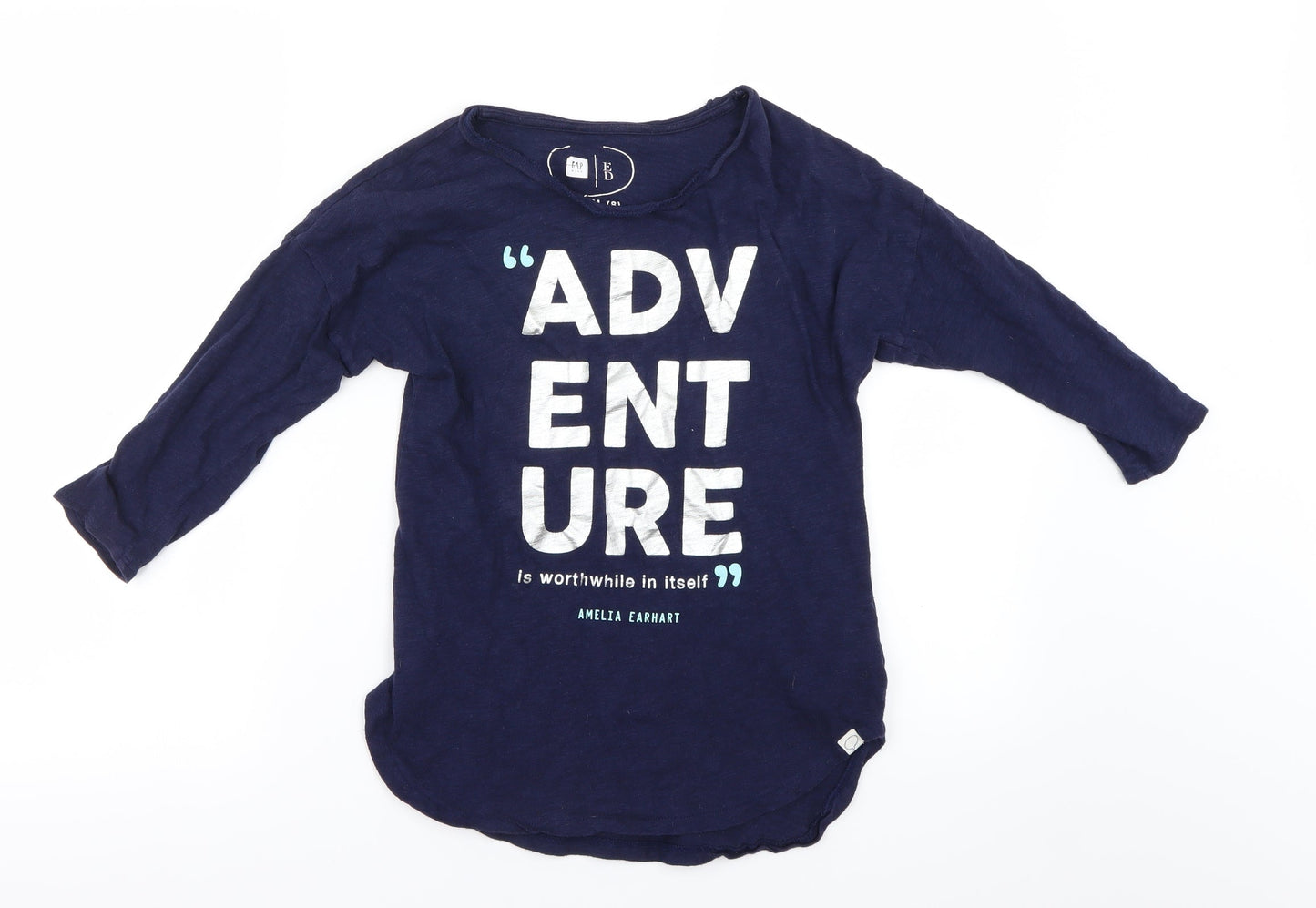 Gap Girls Blue   Basic T-Shirt Size 8 Years
