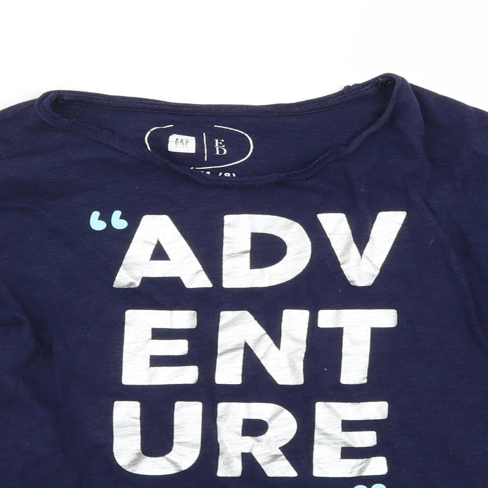 Gap Girls Blue   Basic T-Shirt Size 8 Years