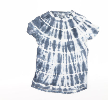 Additional front view of Nutmeg girls’ grey basic t-shirt, size 7-8, years
