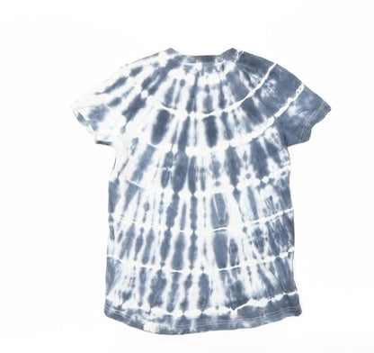 Back view of Nutmeg girls’ grey basic t-shirt, size 7-8, years