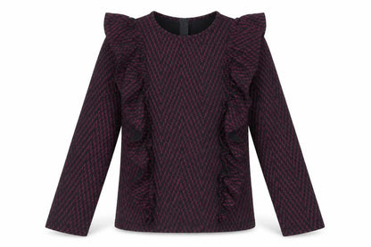 Front view of Tu girls’ purple basic t-shirt, size 9, years