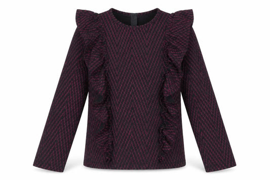 Front view of Tu girls’ purple basic t-shirt, size 9, years
