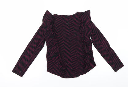 Back view of Tu girls’ purple basic t-shirt, size 9, years
