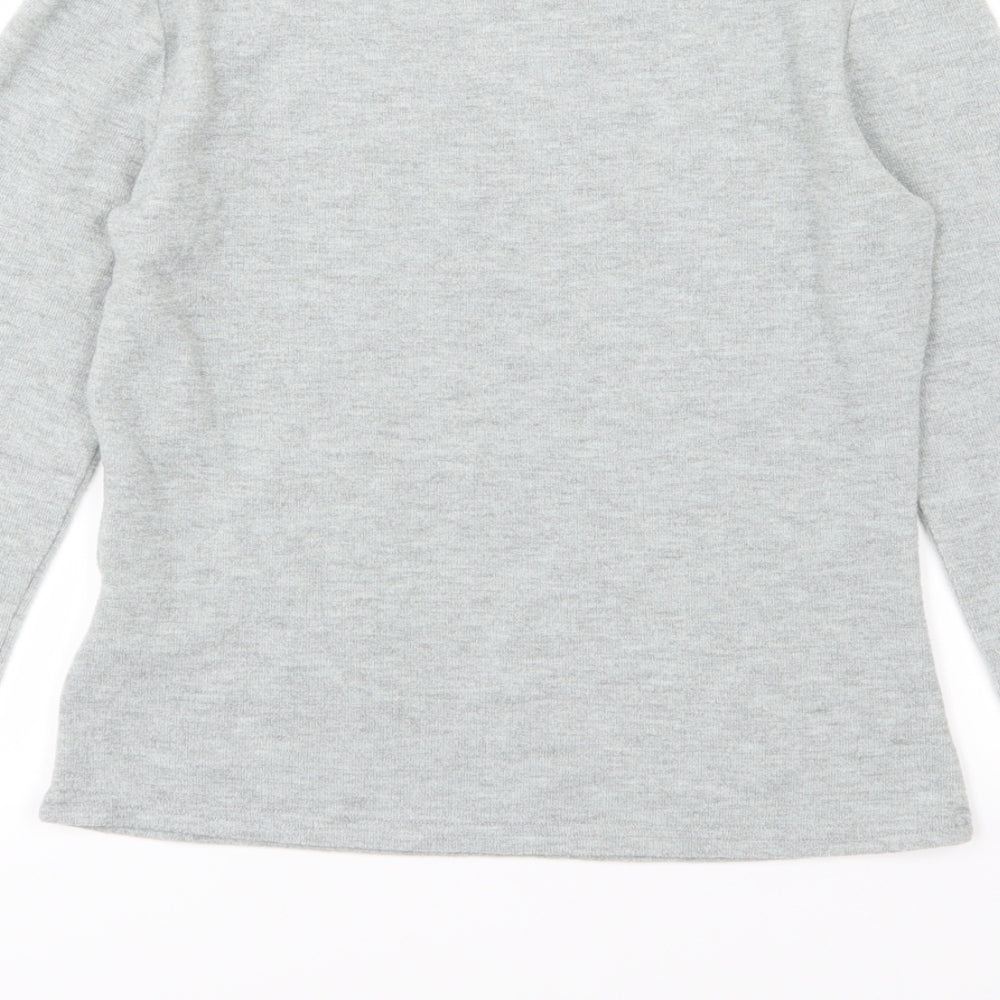 H&M Womens Grey  Knit Pullover Jumper Size S