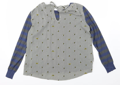 Back view of Next women’s multicoloured striped knit jumper, size UK 14