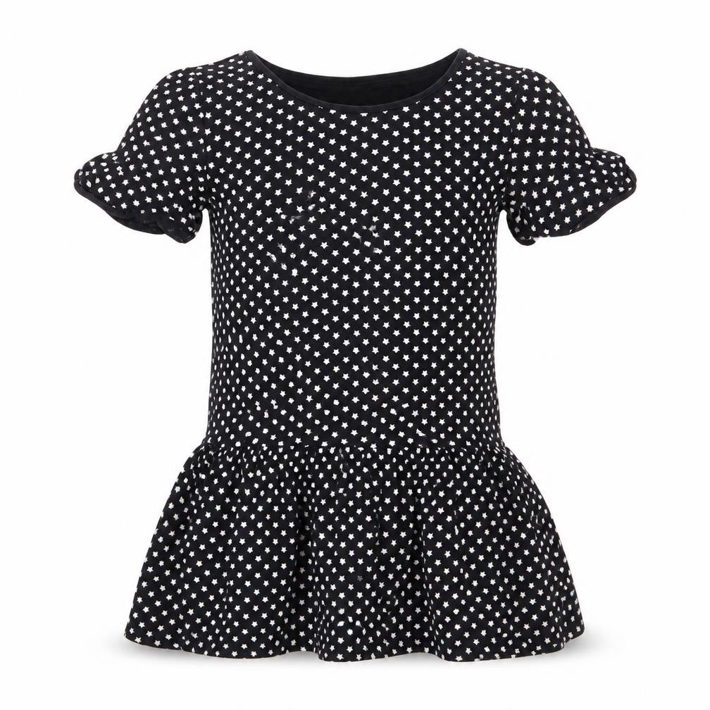 NEXT Girls Black  Jersey Basic T-Shirt Size 9 Years  - Star print