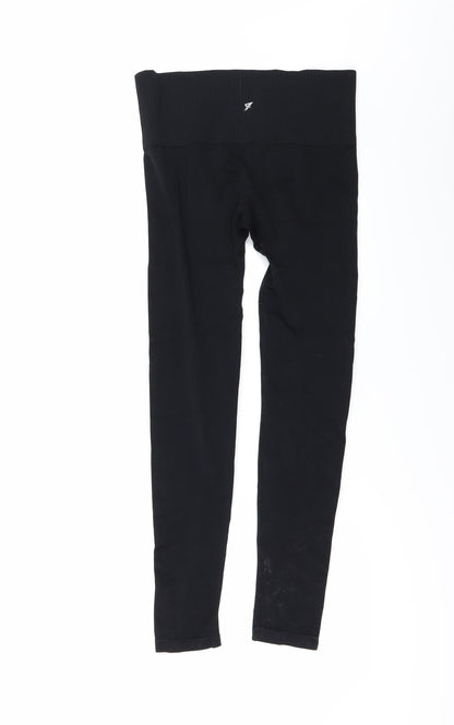Back view of WorkOut women’s black compression leggings, size S, 27-inch leg
