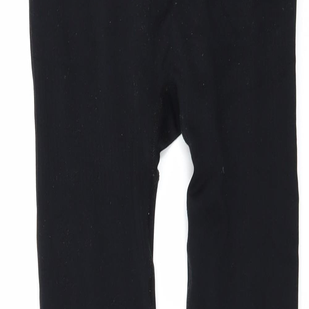 WORKOUT Womens Black   Compression Leggings Size S L27 in