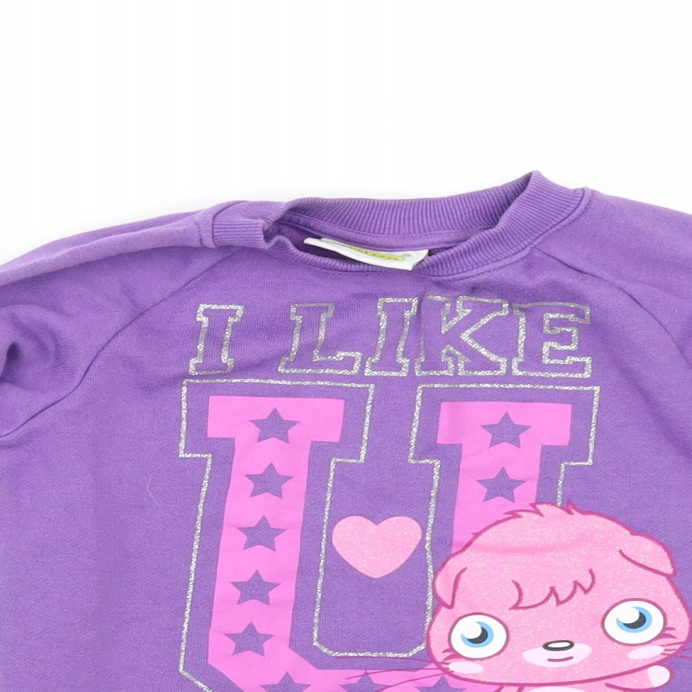 clothes moshi monsters Moshi Girls Purple Pullover Sweatshirt Size 7-8 Years