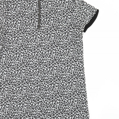 Brand and care label for Papaya women’s grey animal print, size UK 10