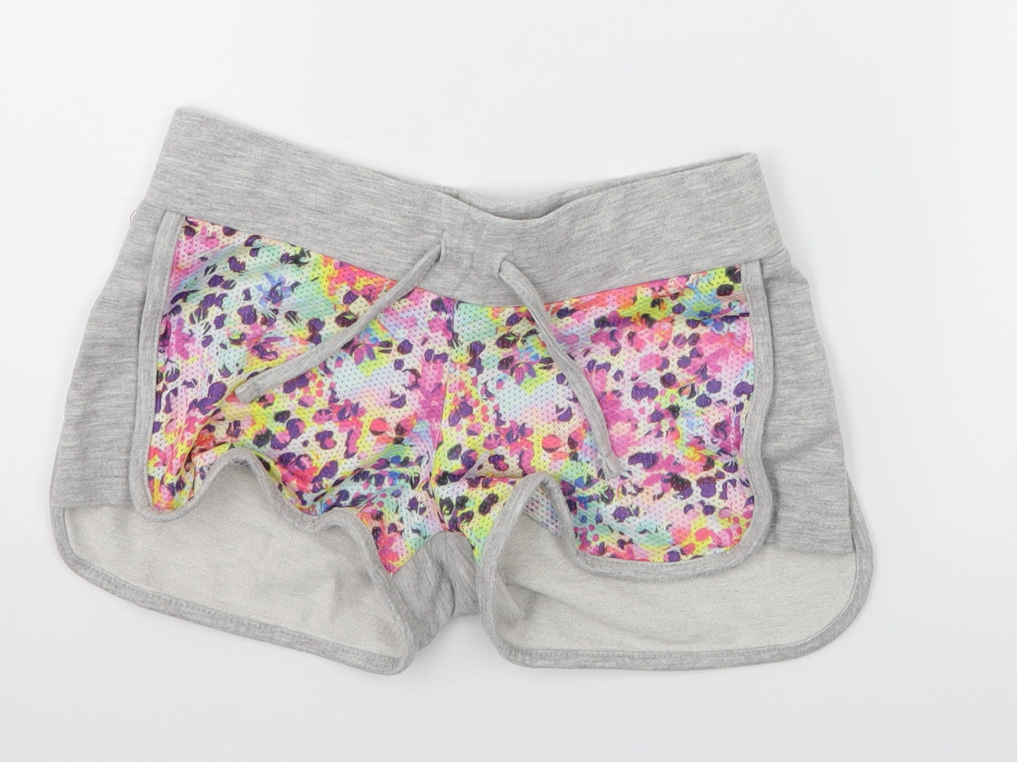 Young Dimension Girls Green Geometric Jersey Sweat Shorts Size 7-8 Years