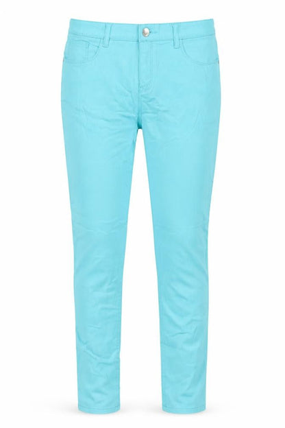 Front view of Denim & Co. girls’ blue denim skinny jeans, size 12-13, years