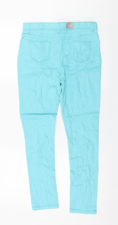 Back view of Denim & Co. girls’ blue denim skinny jeans, size 12-13, years