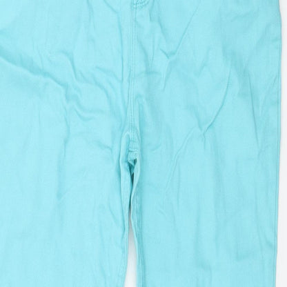 Close-up detail of Denim & Co. girls’ blue denim skinny jeans, size 12-13, years