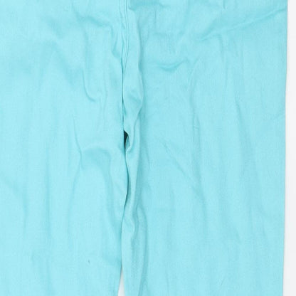 Brand and care label for Denim & Co. girls’ blue denim skinny jeans, size 12-13, years
