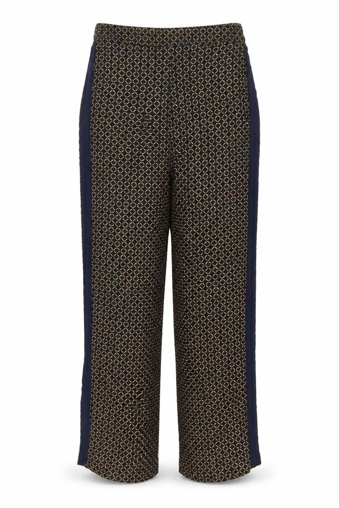 TU Womens Blue Geometric  Trousers  Size 8 L29 in