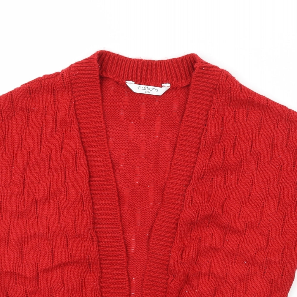 Editions Womens Red   Cardigan Jumper Size S