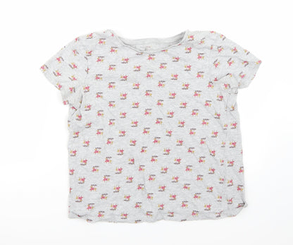 Front view of Primark women’s grey basic t-shirt, size S