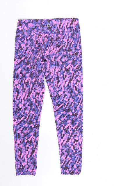 Back view of Tuff Athletics women’s purple bloomer trousers, size XS, 24-inch leg