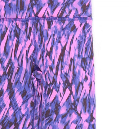 Close-up detail of Tuff Athletics women’s purple bloomer trousers, size XS, 24-inch leg