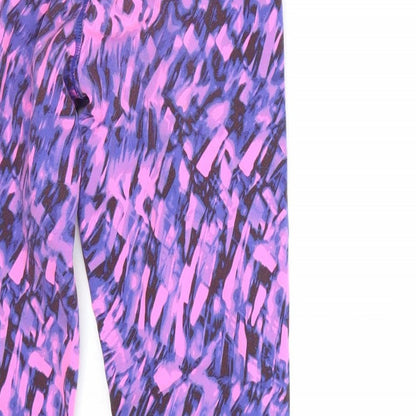 Brand and care label for Tuff Athletics women’s purple bloomer trousers, size XS, 24-inch leg