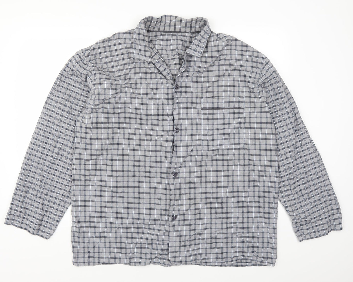 Preworn Mens Grey Check   Button-Up Size XL