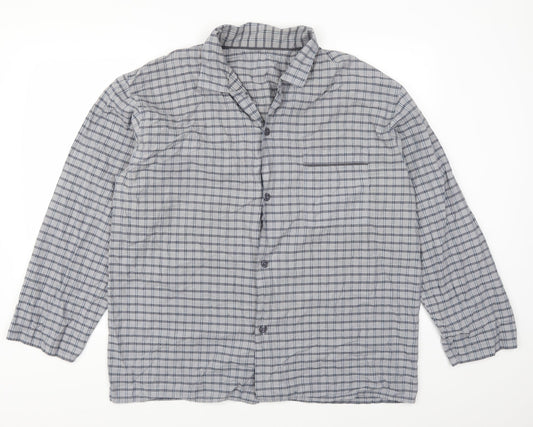 Preworn Mens Grey Check   Button-Up Size XL