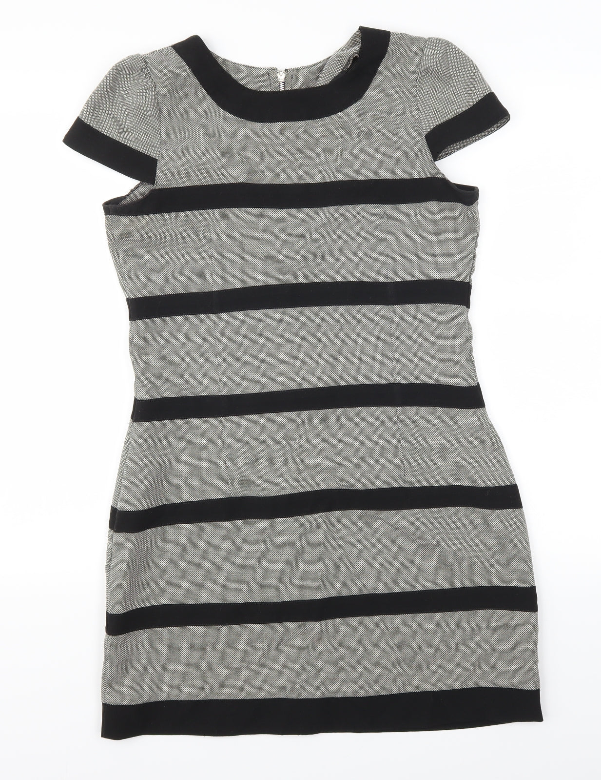 Ad Lib Womens Grey Striped  Mini  Size 12