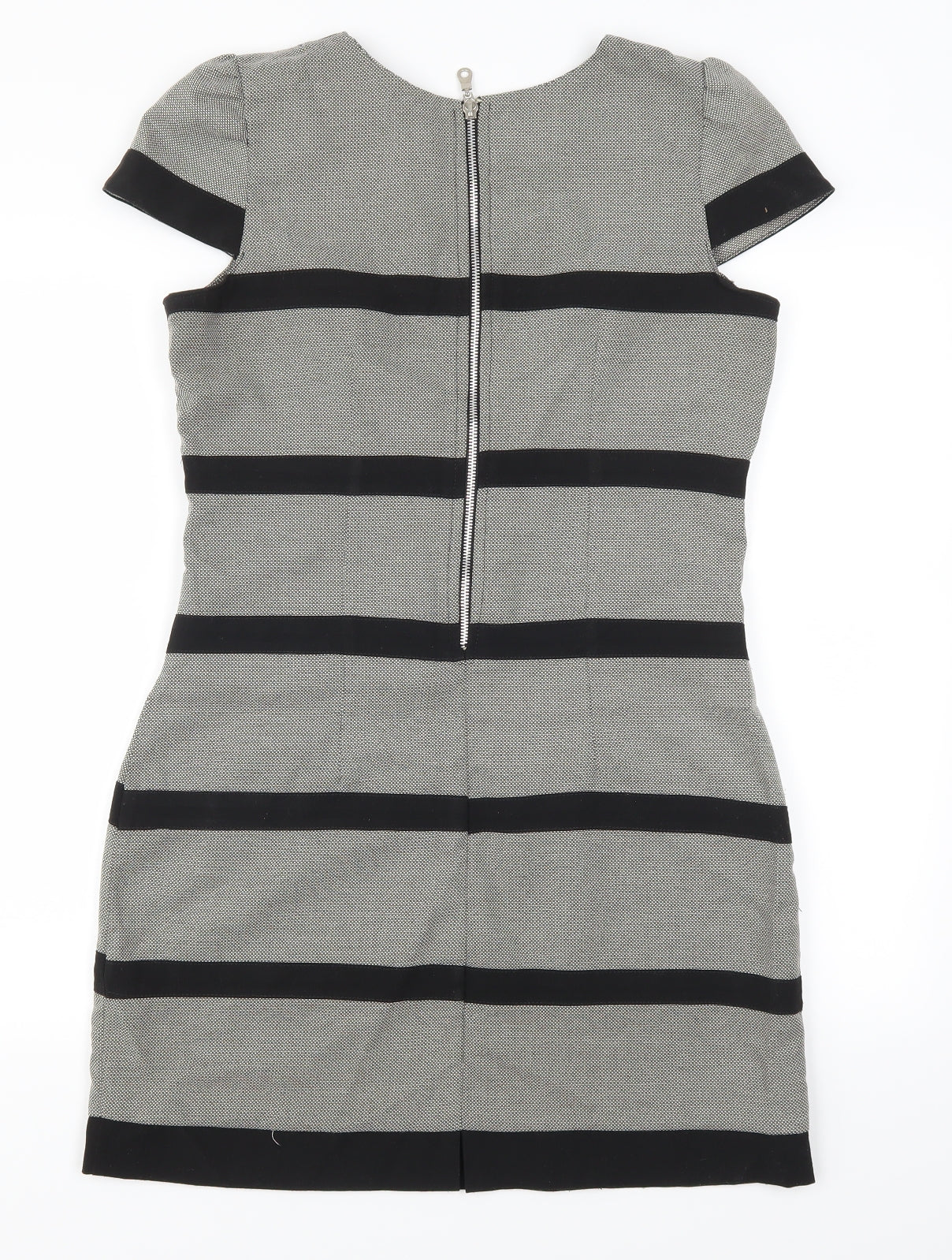 Ad Lib Womens Grey Striped  Mini  Size 12