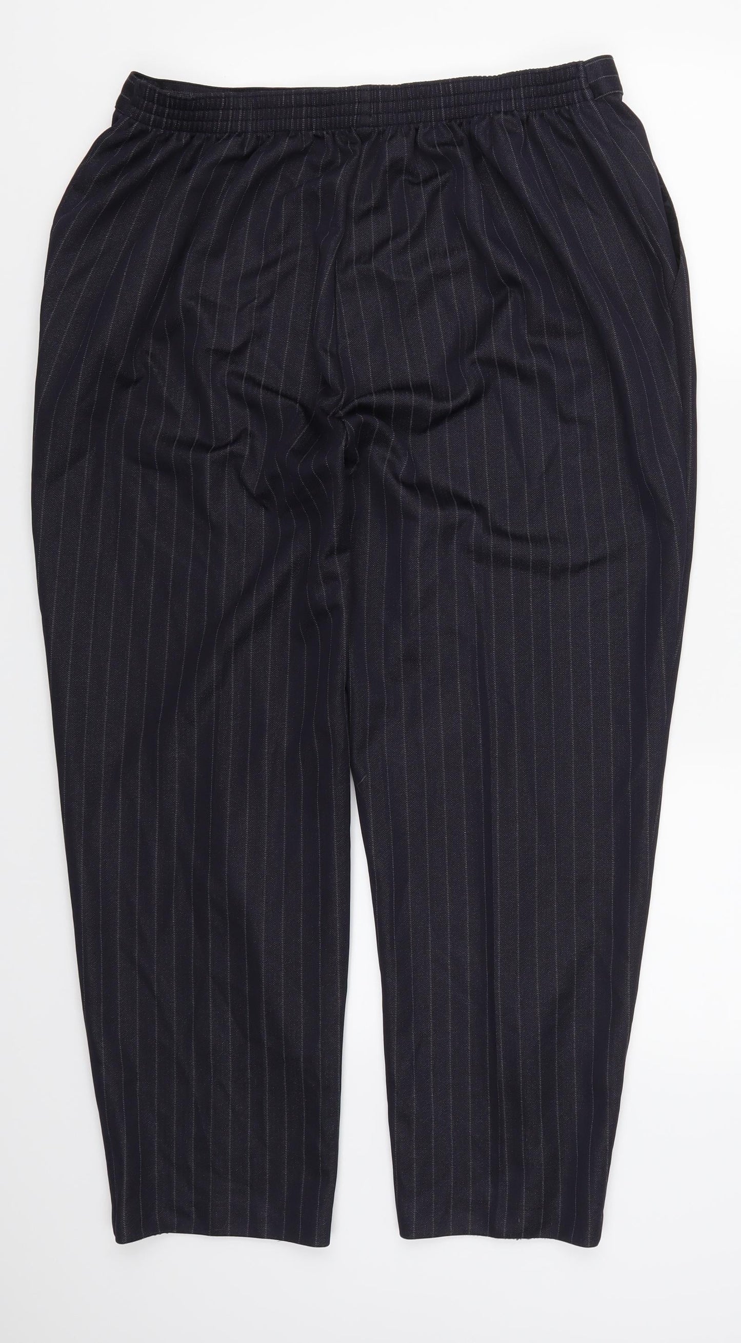 Preworn Womens Blue Striped  Sweatpants Trousers Size 34 in L26 in