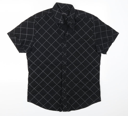 Cedarwood State Mens Black Check   Button-Up Size L