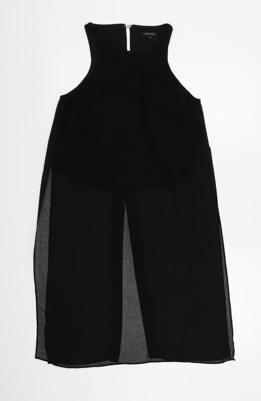 River Island Womens Black  Chiffon Basic Blouse Size 6