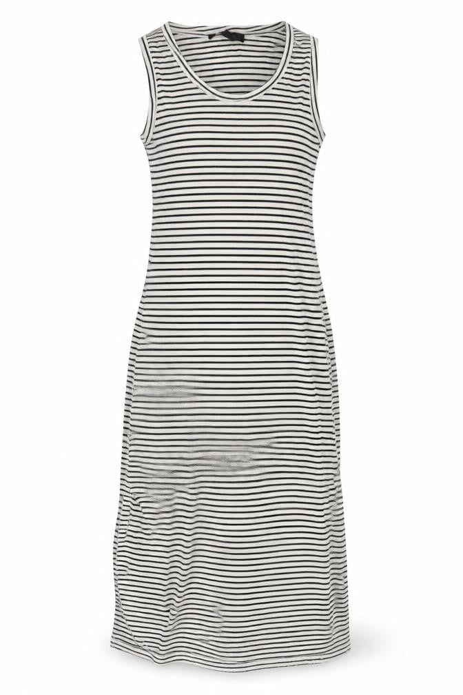 Atmosphere Womens White Striped  Tank Dress  Size 4