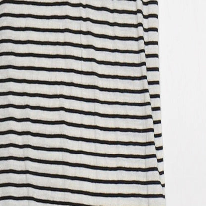 Brand and care label for Atmosphere women’s white striped tank dress, size UK 4