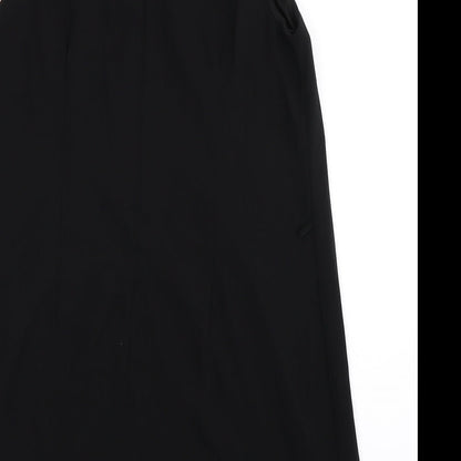 Brand and care label for Atmosphere women’s black mini, size UK 14