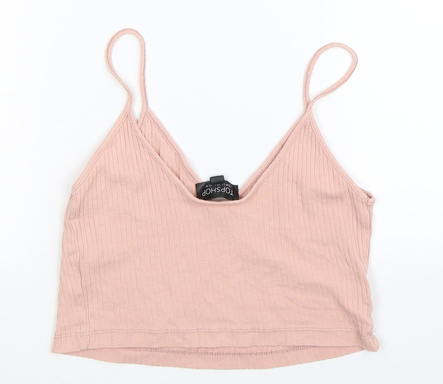 Topshop Womens Pink   Cropped Tank Size 10