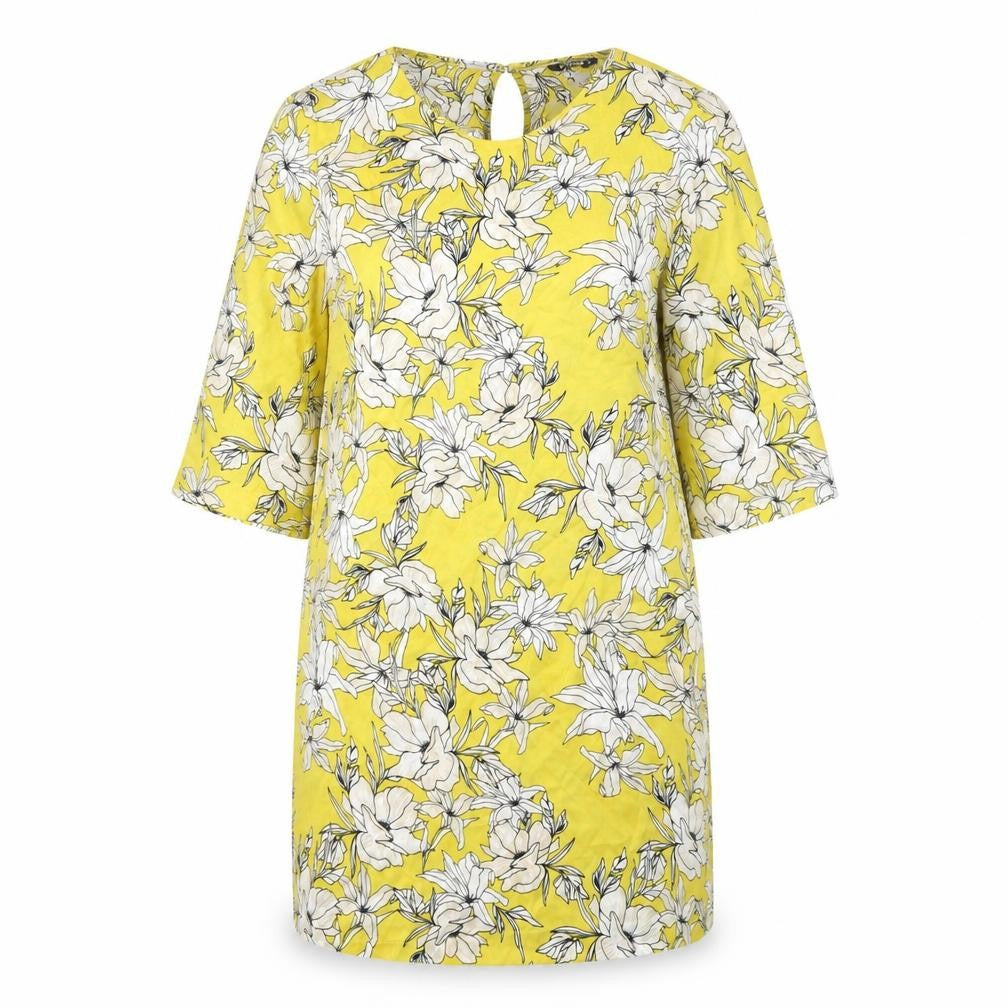 Kelso Womens Yellow Floral  Sheath  Size 10